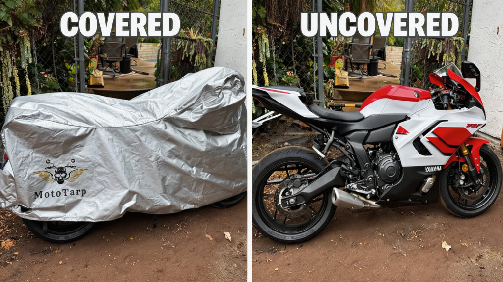 Yamaha R7 Lockdown: Why the Large MotoTarp is the Ultimate Urban Armor