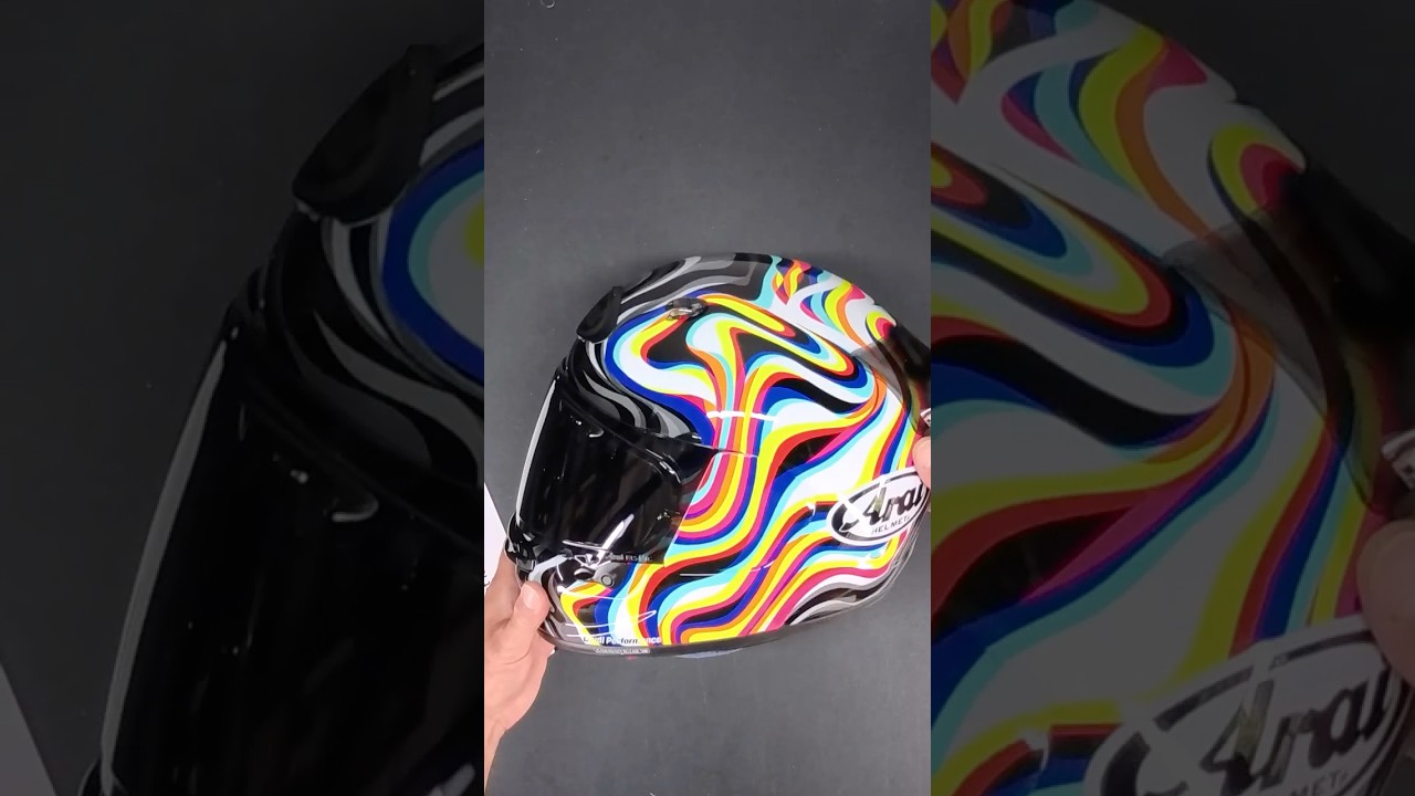 arai contour x swirl white helmet first look